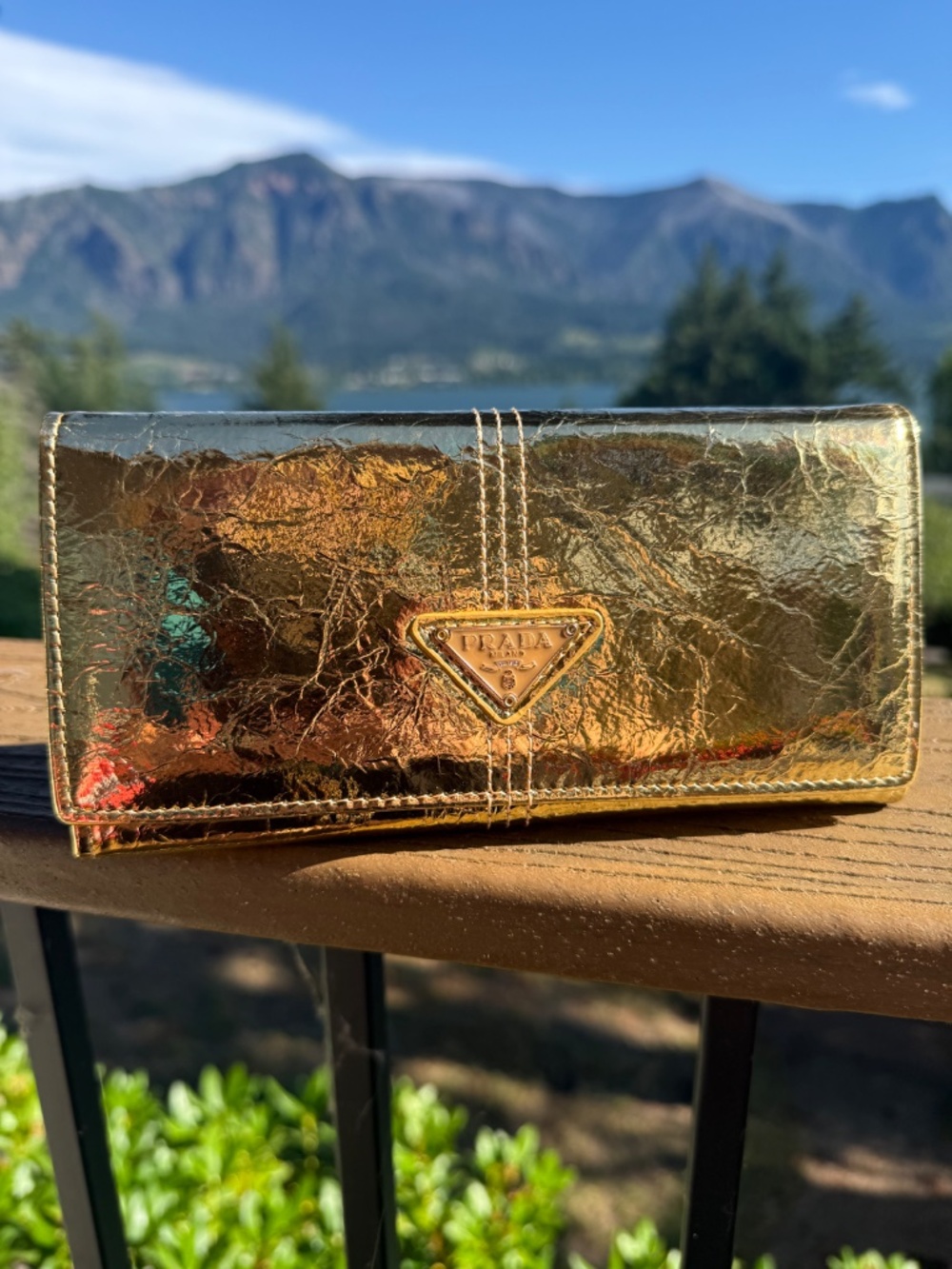 Prada Gold Wallet - Read Description - Picture 7 of 9